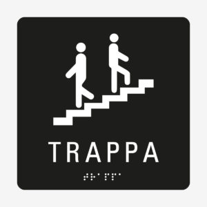 Taktil skylt m. brailleskrift TRAPPA