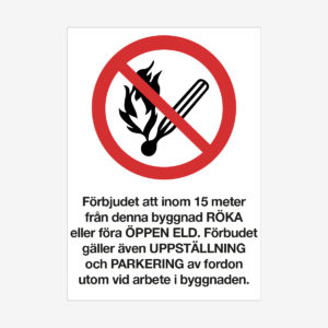 Förbjudet att inom 15 meter...