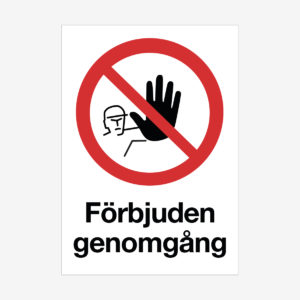 Förbjuden genomgång