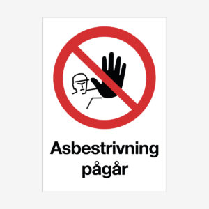 Asbestrivning pågår