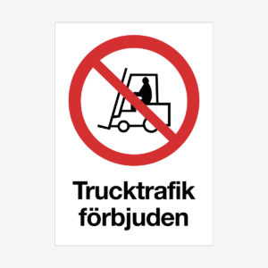 Trucktrafik förbjuden