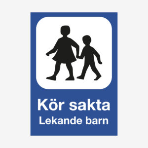 Kör sakta lekande barn